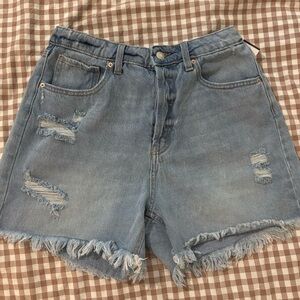Wild Fable Distressed High-Rise Denim Shorts